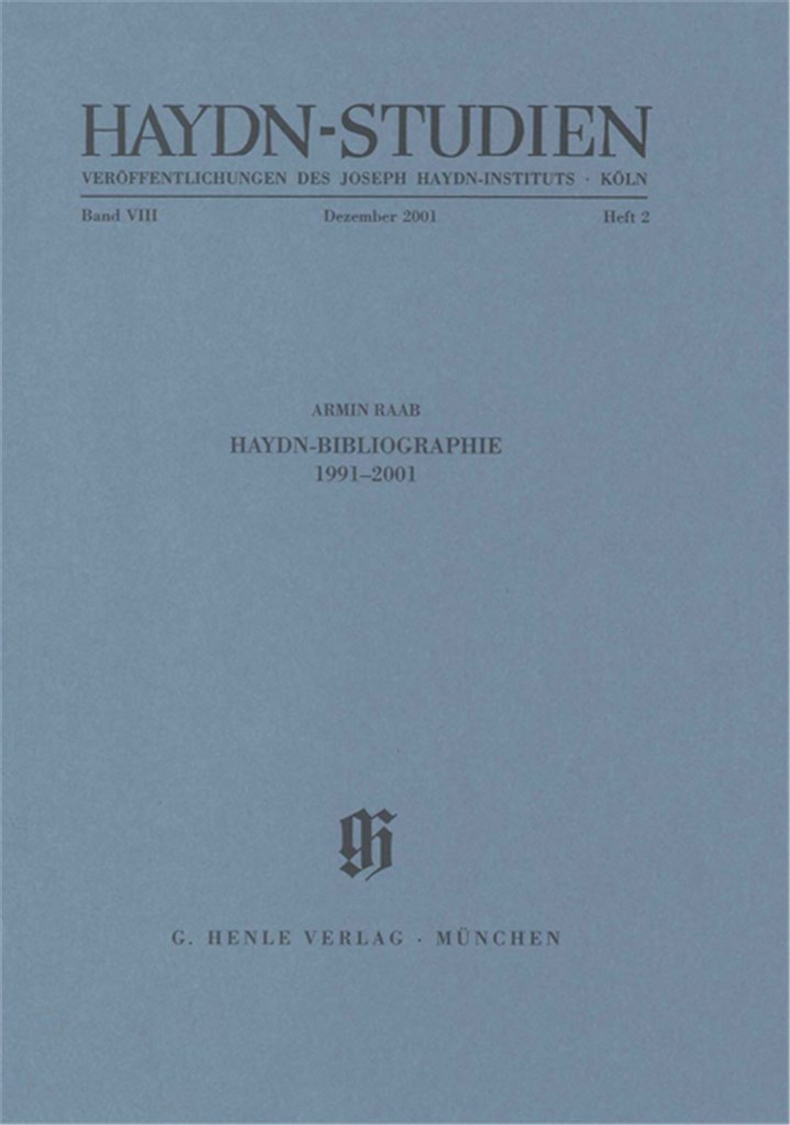 Haydn-Studien Band 8 Heft 2